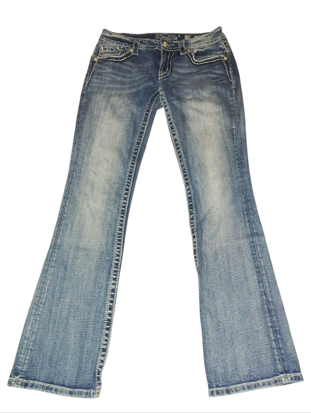 Miss Me Jeans Light Blue Embroidered Boot Cut 29/34 - Picture 2 of 3